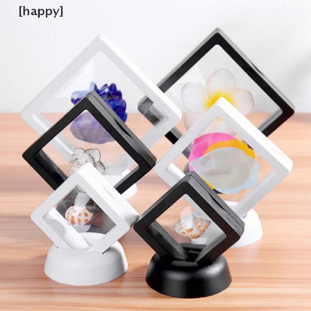 Ha Kotak Display Perhiasan / Koin Bentuk Persegi 3D Dengan Stand