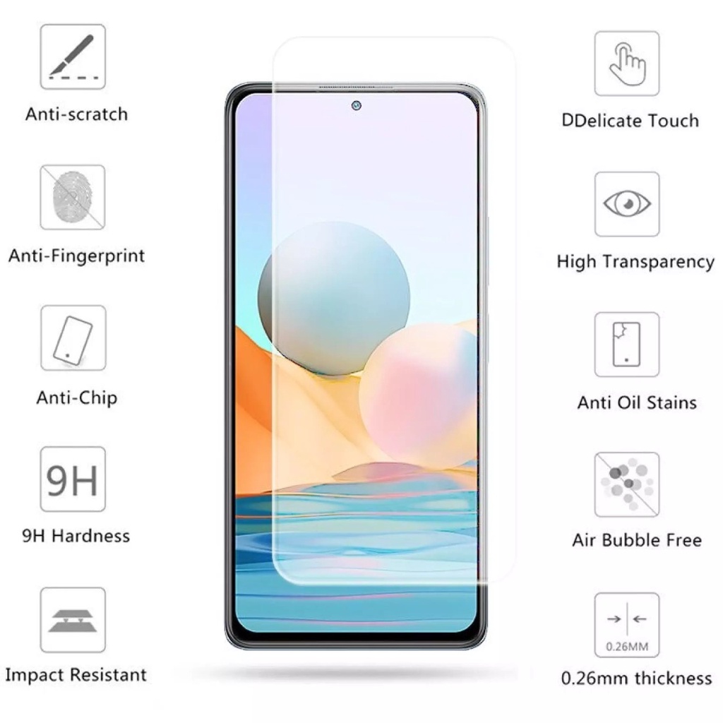 Tempered Glass Xiaomi Redmi 10 / 10 Prime 6.5 inchi Screen Guard Anti Gores Kaca Xiomi Redmi 10 6.5 inch