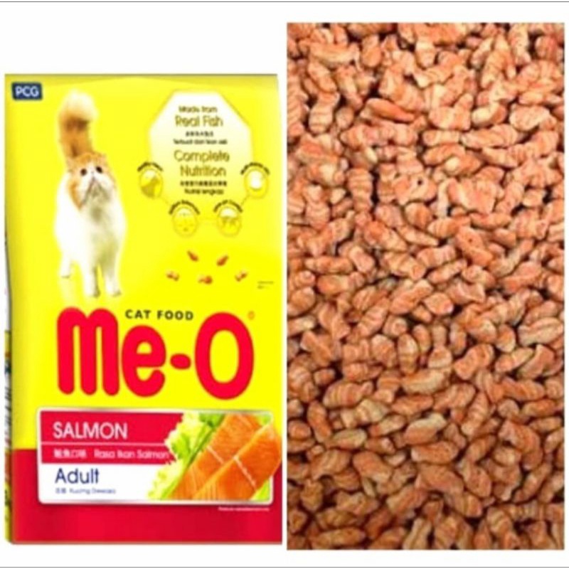 Meo Me-O Cat Adult Salmon 1000gr 1kg Kucing REPACK