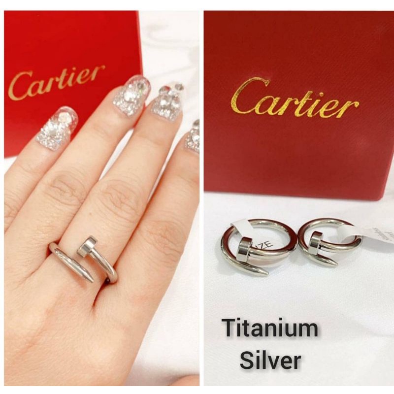 Cincin Titanium Asli motif cartierx Premium Quality Anti karat Ring Stainless steel Ct051