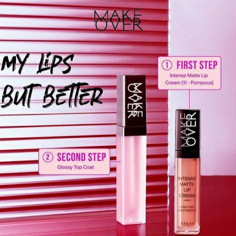 `ღ´ PHINKL `ღ´ 🅼🅰🅺🅴 🅾🆅🅴🆁 Make over glossy lip top coat lipgloss lipoil bibir sexy