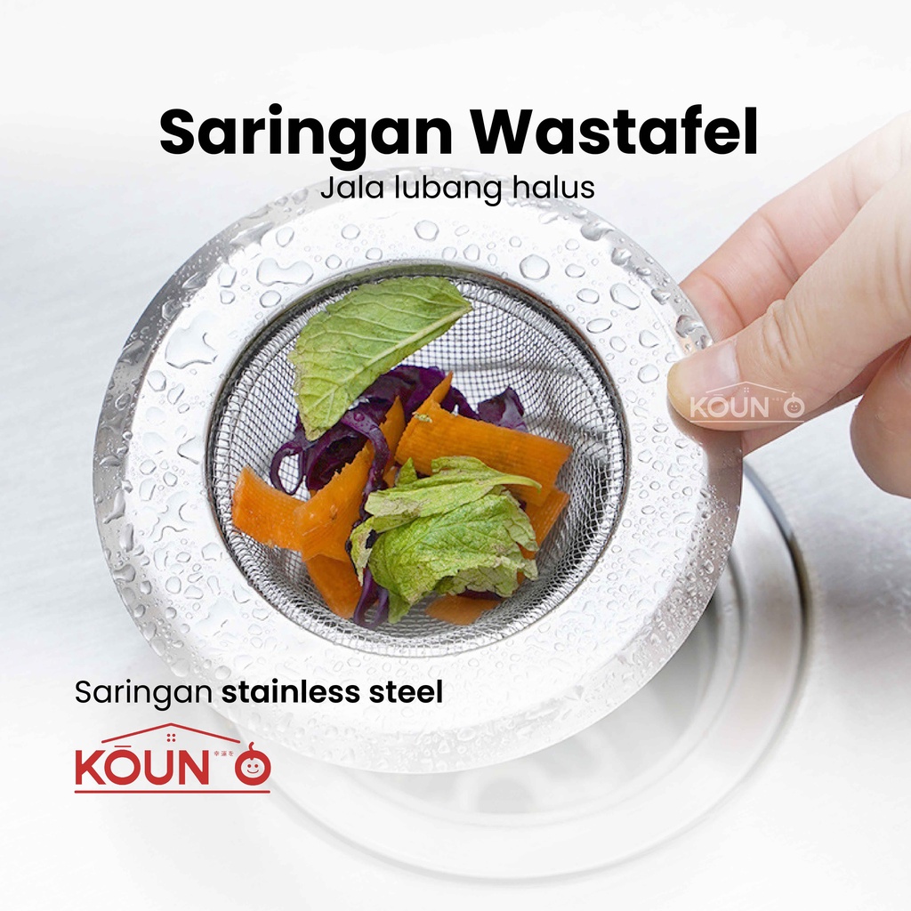 Saringan Wastafel Cuci Piring Stainless Jala Saringan Afur Bak Cuci Gelas Sink Strainer Filter Air