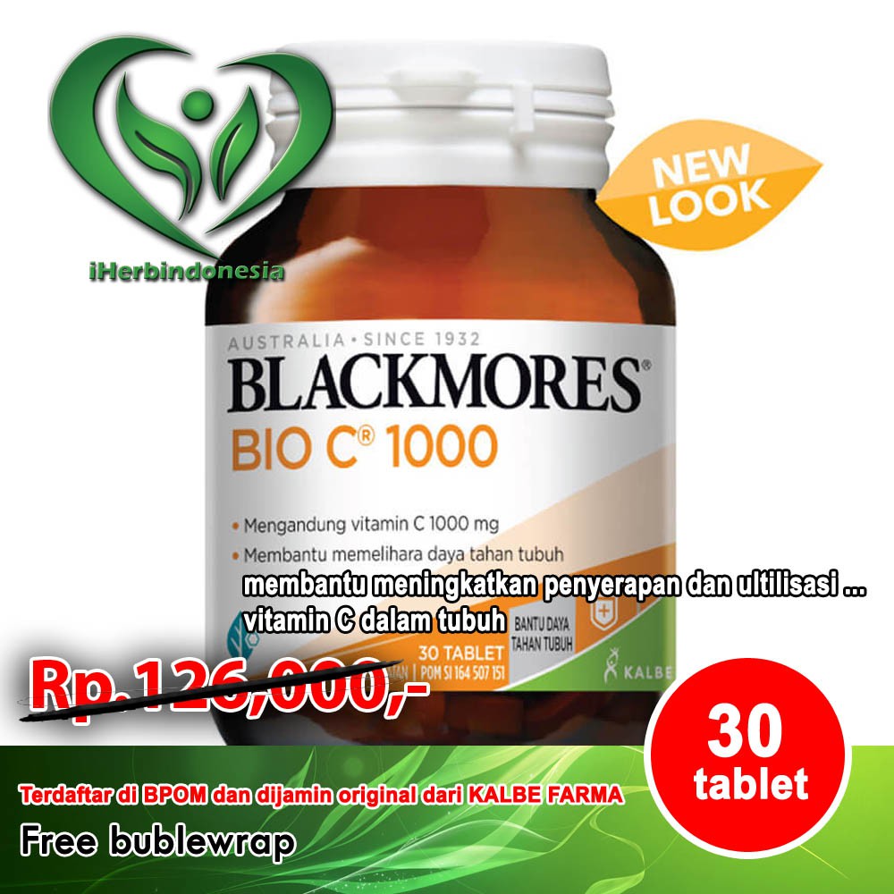 Blackmores Bio C Vitamin 1000mg 30 Untuk Menangkal Radikal Bebas Shopee Indonesia