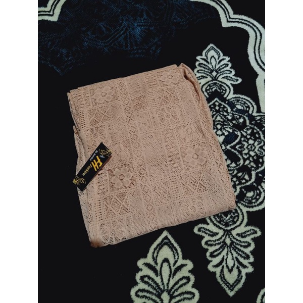 LACE OUTER CARDY/outer brukat crop/cardigan outer pendek-Khaki