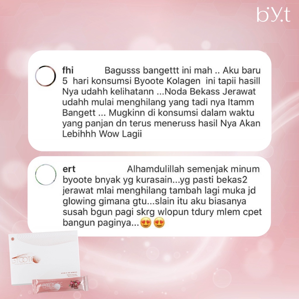 Byoote 1 Box 16 Sachet - Collagen Drink Minuman Kolagen Murah Halal BPOM Asli Original Official