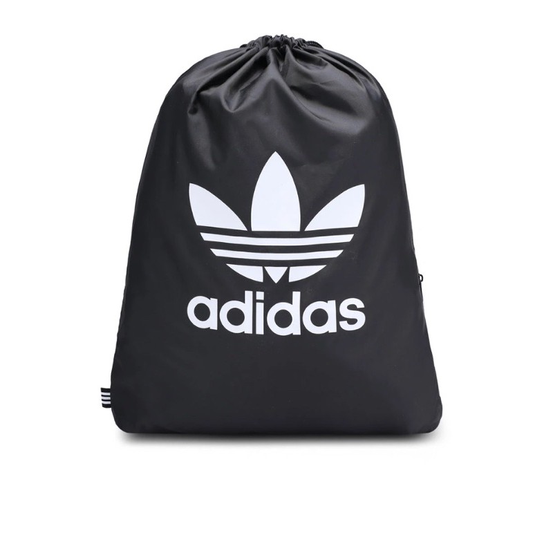 JUAL TAS GYM / OLAHRAGA ADIDAS ORIGINAL TREFOIL GYM SACKS  BLACK WHITE