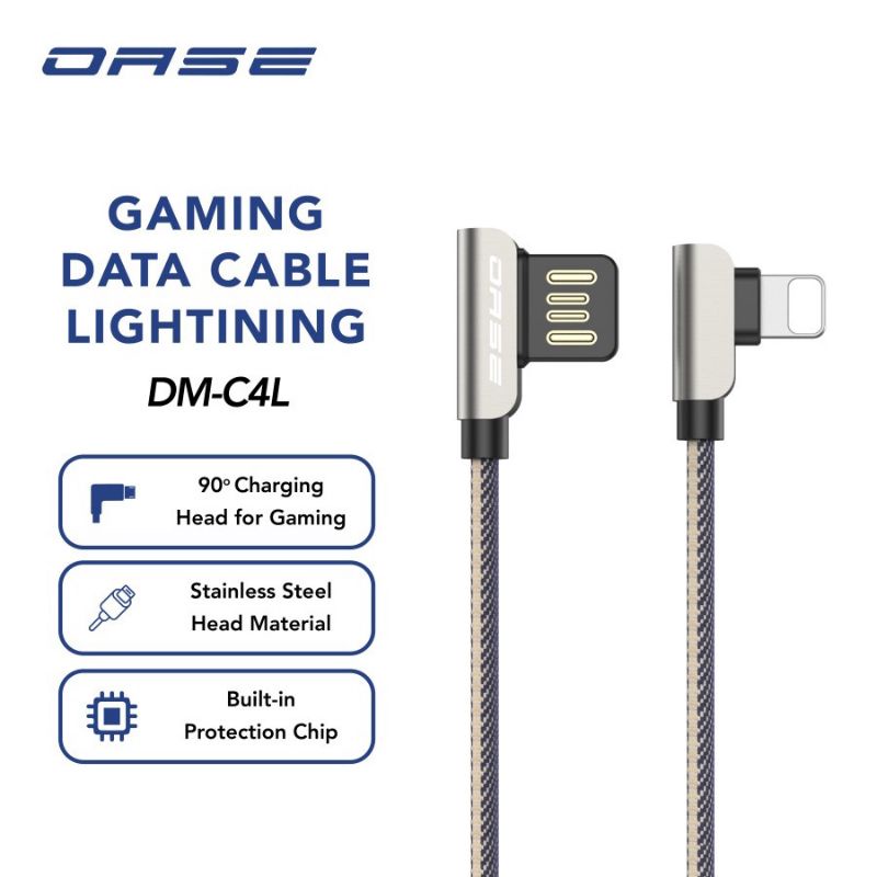 KABEL DATA GAMING LIGHTNING FOR IPHONE  FAST CHARGING 2.4A OASE DM-C4L