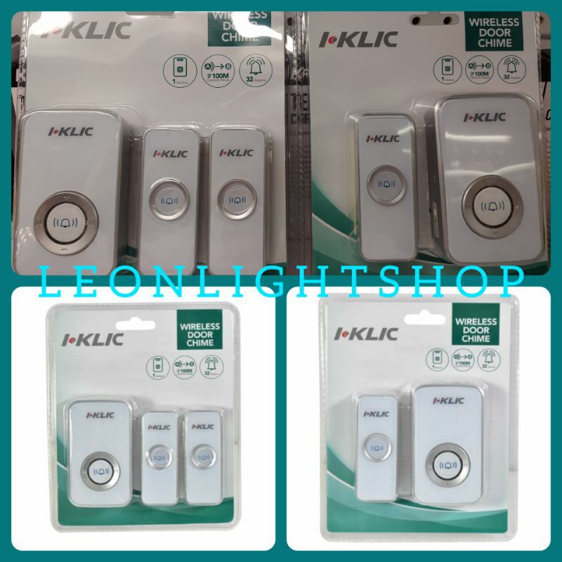 ACE HARDWARE I-KLIC BEL PINTU RUMAH NIRKABEL/WIRELESS DOORBELL/BEL WIRELESS/SINGLE DAN DOUBLE TOMBOL