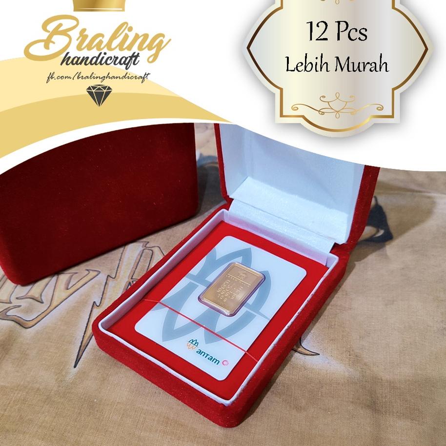 ✨Xpress Kotak Emas Antam UBS LM Logam Mulia Bludru Velvet Merah Besar Panjang Kotak Hadiah Gift Box Murah |Trend|Update|Hanya hari ini
