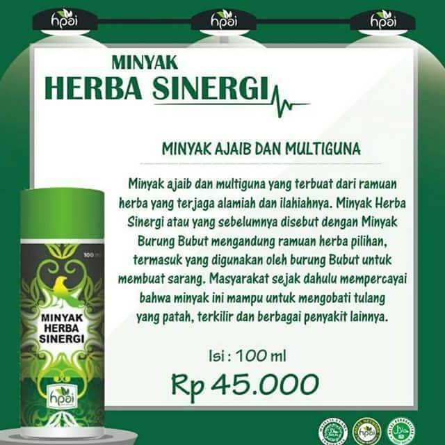 Minyak herbal sinergi HPAI minyak ajaib