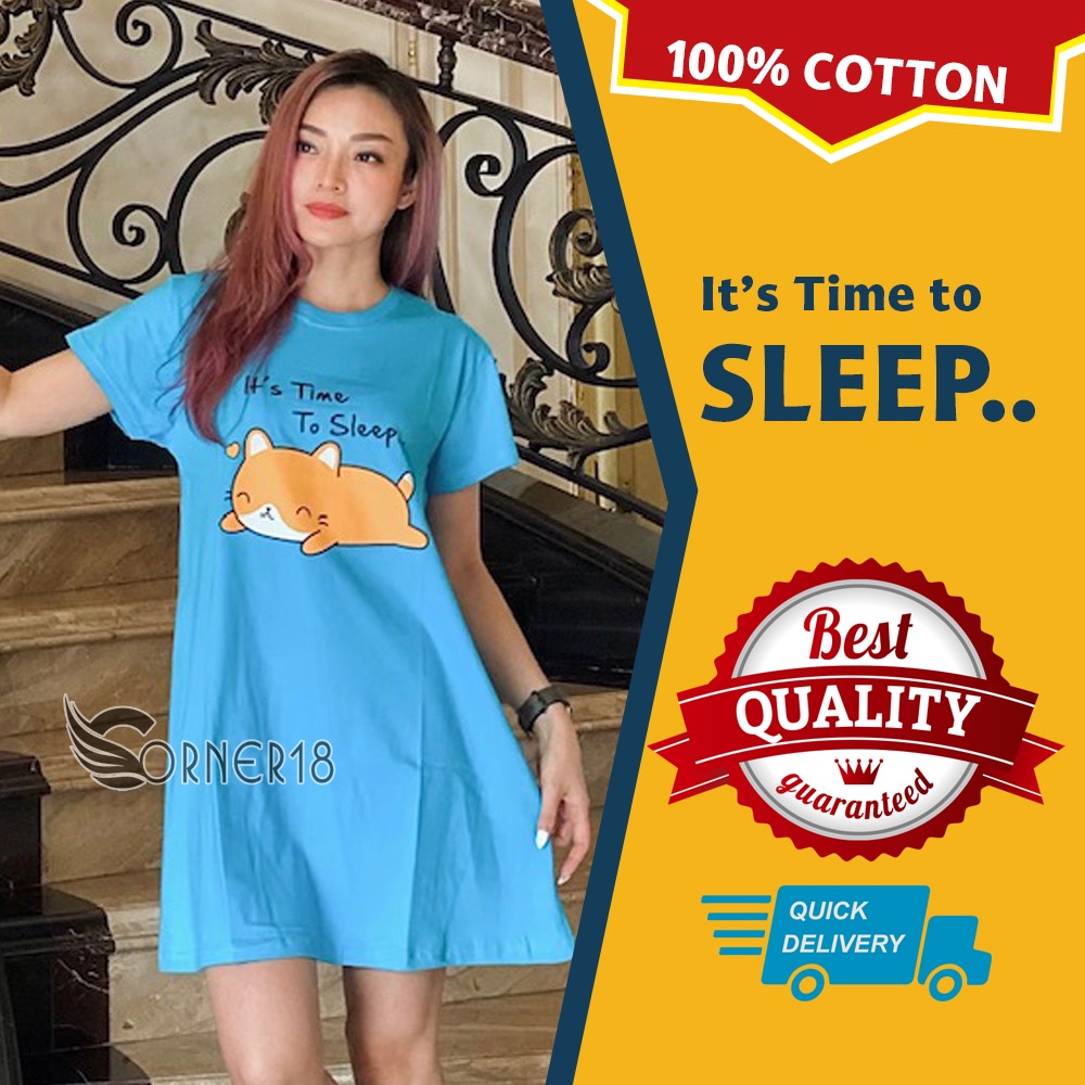 Daster Kaos Murah Meriah Bahan Adem Katun Lembut Sleep
