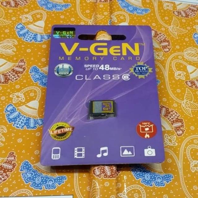 Memory Card V-Gen 4GB Memori Micro Sd Vgen 4GB Class 6