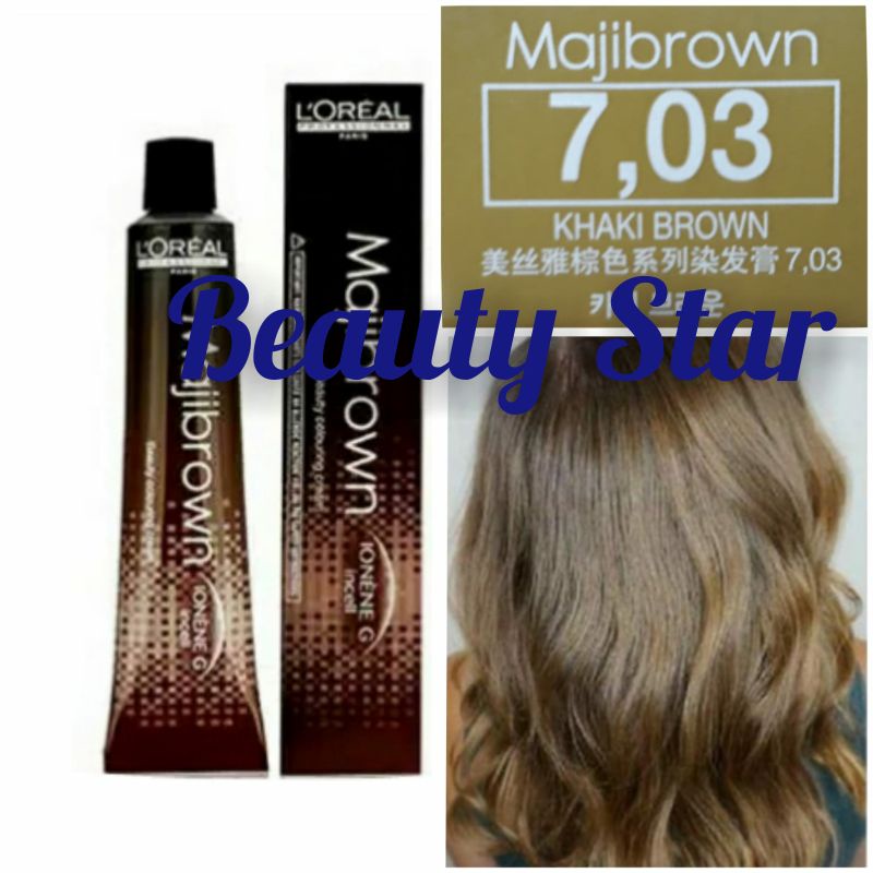 LOREAL MAJIBROWN NO. B7.03 KHAKI BROWN