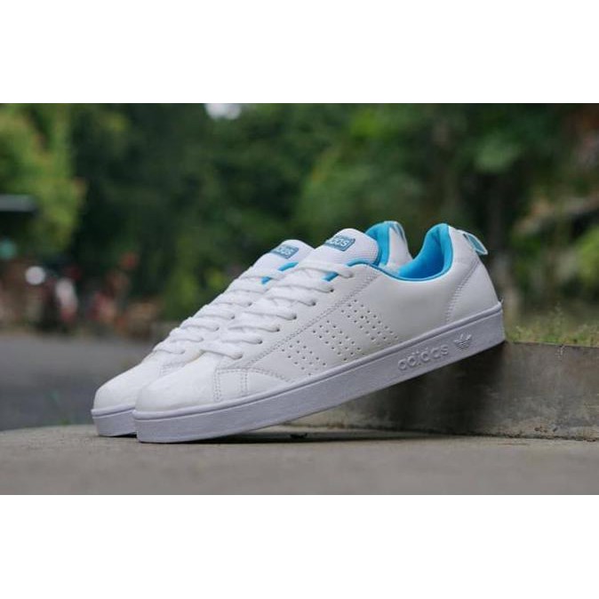 TERMURAH Adidas Advantage Import size 36 - 40 sepatu wanita full white putih - Putih, 36 SNEAKERS