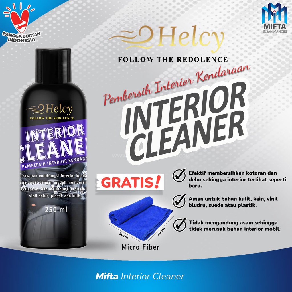 PEMBERSIH INTERIOR HELCY / INTERIOR CLEANER / PEMBERSIH INTERIOR MOBIL