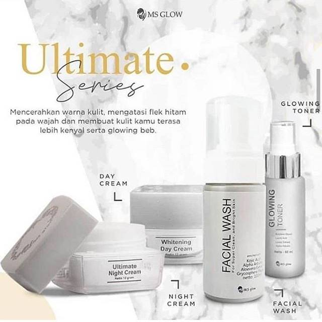 MS GLOW original paket kecantikan untuk flek hitam