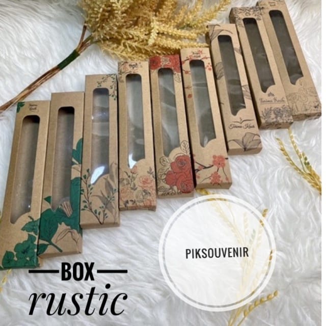 PAPER BOX / BOX SENDOK RUSTIC / KOTAK TEMPAT SOUVENIR SENDOK GARPU SUMPIT