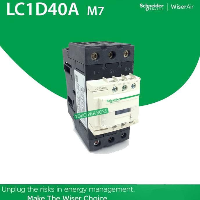 Kontaktor LC1D40AM7 / Contactor LC1D40M7 3P 60A 220VAC Schneider