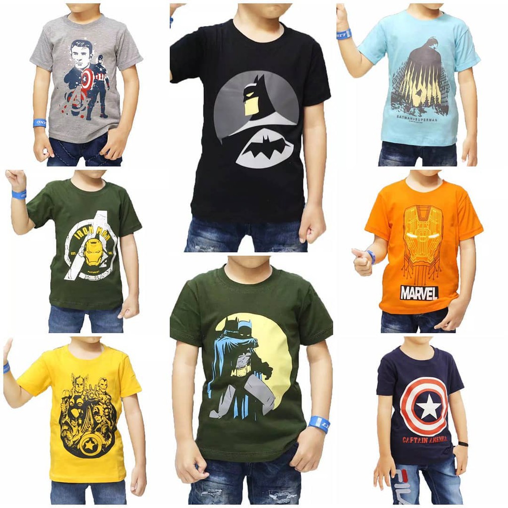 BIG SALE Kaos distro anak premium superhero termurah BIG SALE Kaos distro anak premium superhero termurah