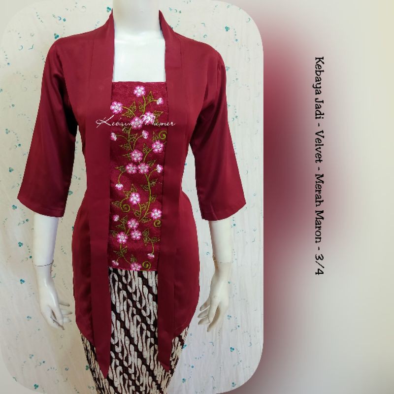 Kebaya Velvet. Kebaya Encim Toska. Kebaya Murah. Kebaya kutubaru. Kebaya Bordir. Kebaya Jadi