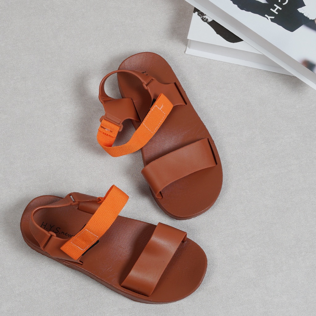 Sandal Gunung Wanita Velcro Orange