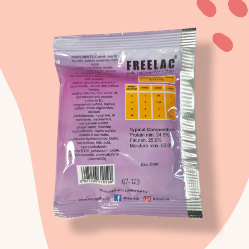 Freelac Milk Replacer 35gr for Kitten FREE LACTOSE