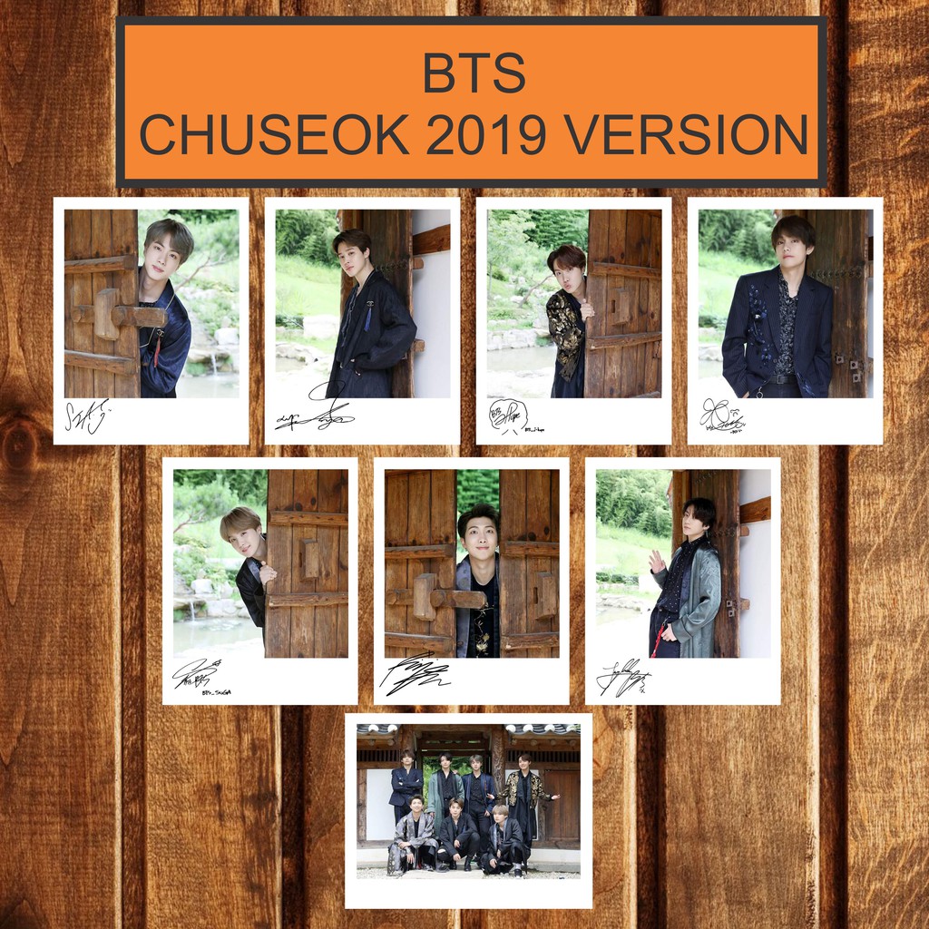 BTS PHOTOSHOOT 2019 SIGNED KPOP POLAROID