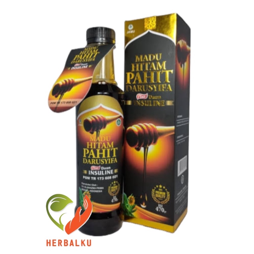

Madu Hitam Pahit Daun Insuline || Darusyifa 470gr