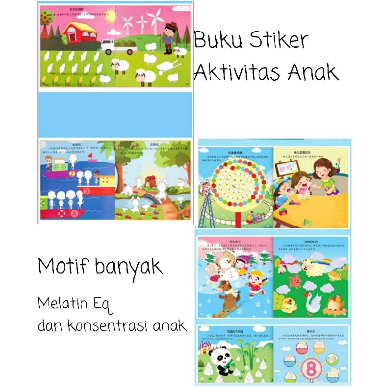 Buku Stiker Aktivitas Anak, Buku Sticker Activity Book