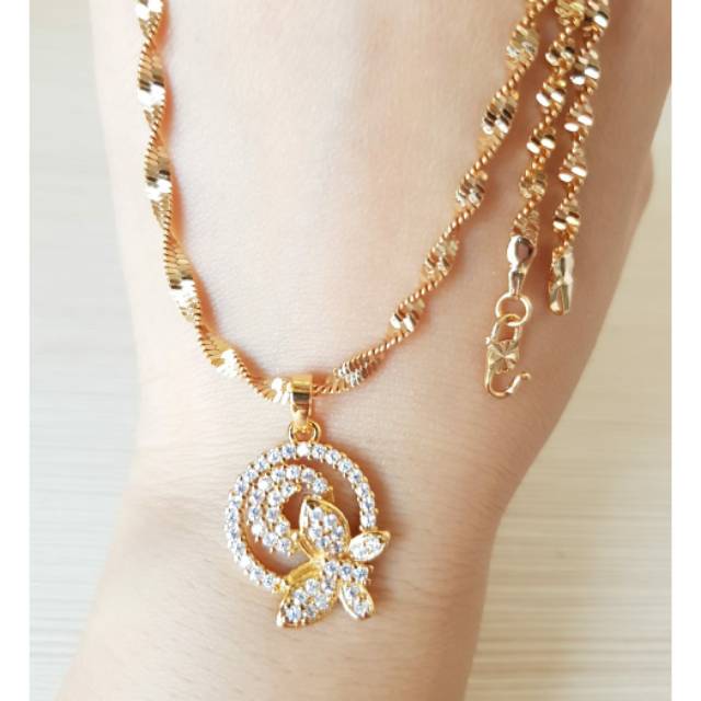 Kalung Xuping Import Kupu2 full permata Fashion Wanita