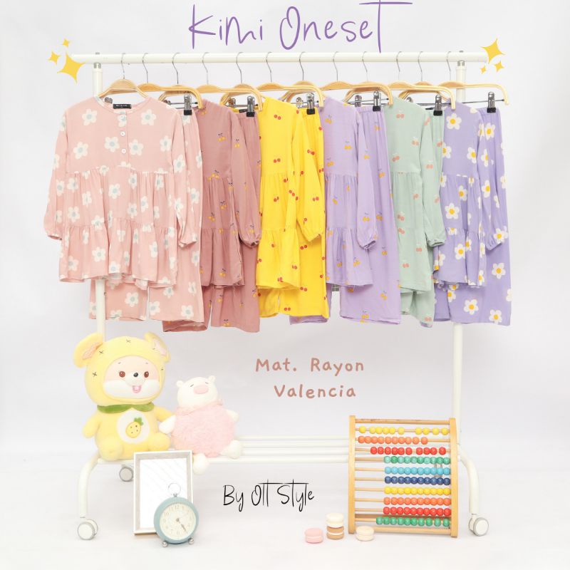 Ollet Oneset Kimi/ stelan setcel rayon / Setelan rayon 3 tingkat