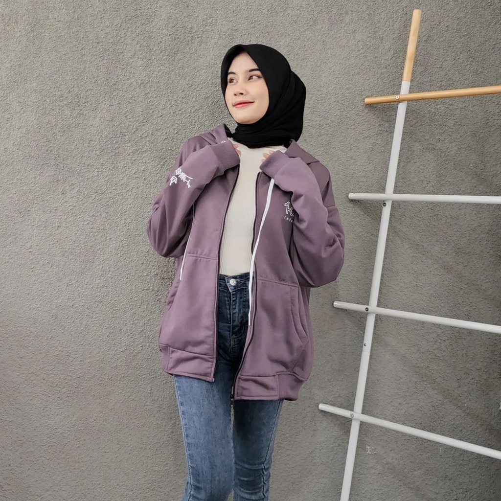 OAKER 2XL Jacket Hoodie Sweater Oversize-Hoodie Cewe Cowo Fashion Terkini Casual OOTD Korean Style