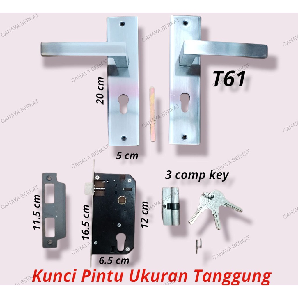 Handle Kunci Pintu / Pegangan Ukuran Tanggung Sedang PROMO TERMURAH