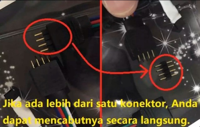 lampu natal / lampu tiduur SMD 3528 / strip led 5 meter + REMOTE + MODUL + ADAPTOR