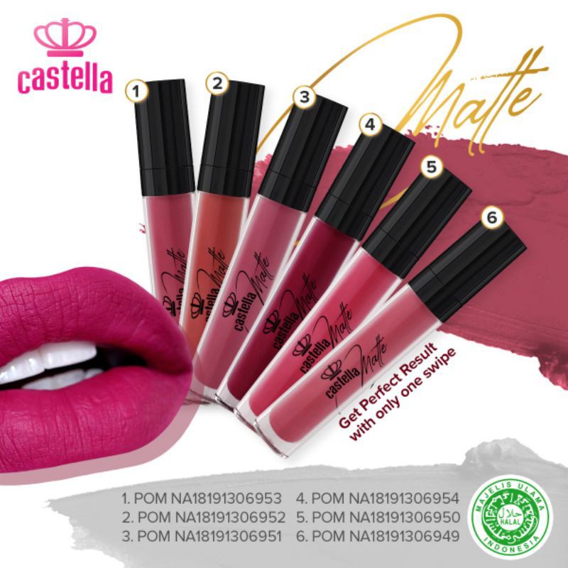 ✨LACIKOSME✨ CASTELLA LIPCREAM MATTE - LIP CREAM MATTE BPOM ORIGINAL