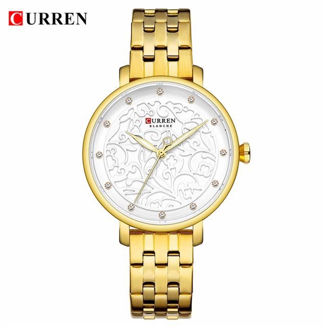 CURREN 9046 Jam Tangan Wanita Analog Tali Kulit WK-SBY