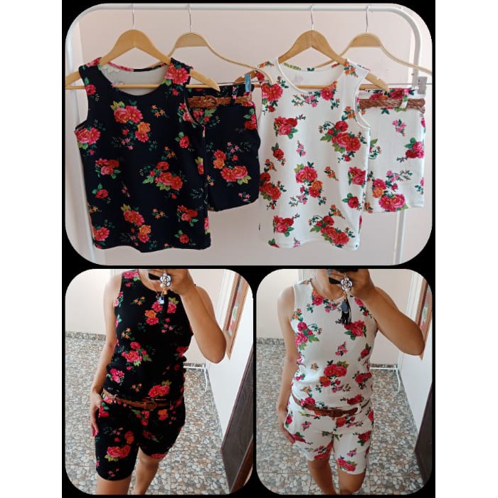 LV SET PREMIUM FLOWER TANKTOP