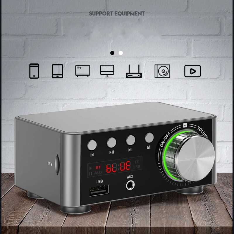 (100% BARANG ORI) Audio Speaker Amplifier HiFi Bluetooth 5.0 50Wx2 - X26