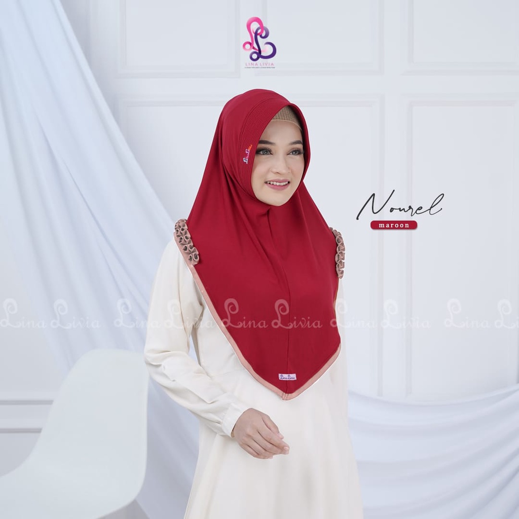 Linalivia Hijab - hijab muslim instan Nourel matt jersey adem terbaru