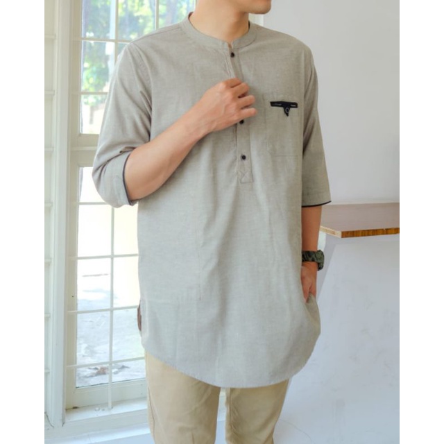 Baju koko pria model kurta bahan oxford