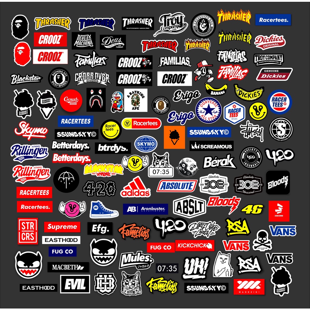 

Paket stiker isi 100 pcs bahan graftac anti air Stiker Sticker Bintang Distro Black red blue Brand Case Phone Logo BLACK Band Aesthetic Grosir Murah Pop Art Clothing Basic Daily Tumblr Laptop Motor Helm HP Casing Striping Tempel Label Merk Dinding Graftac