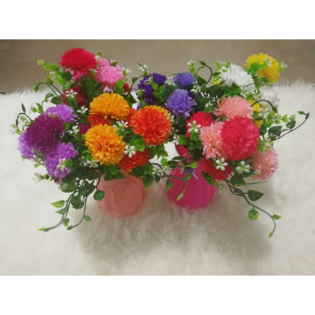 COD BUNGA DANDELION  BUNGA TANGKAI PLASTIK BUNGA ARTIFISIAL BUNGA PAJANGAN  BUNGA HIASAN BT9009-6