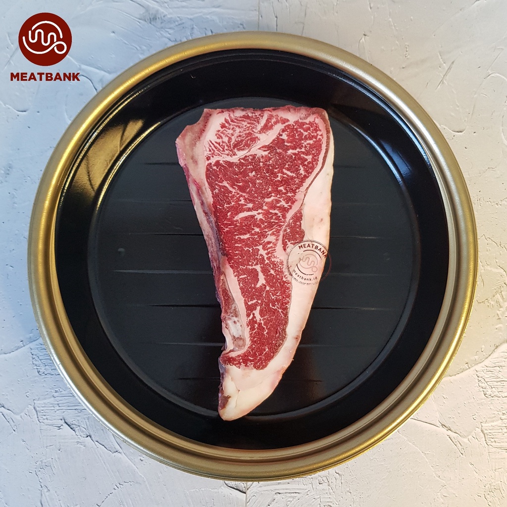 

MEATBANK DRY AGED US PRIME SIRLOIN BONE IN Wagyu Striploin Beef Angus