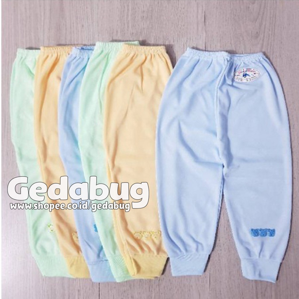 6 Pcs - Celana Panjang DOLPHIN | Celana Panjang Bayi &amp; Anak Warna Polos | Gedabug