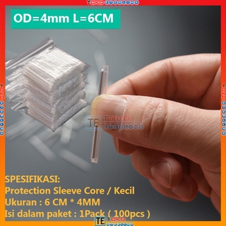 1PACK ISI 100 Pcs Fusion Splicing Protector Sleeve Fiber Optic 60Mm - Kecil