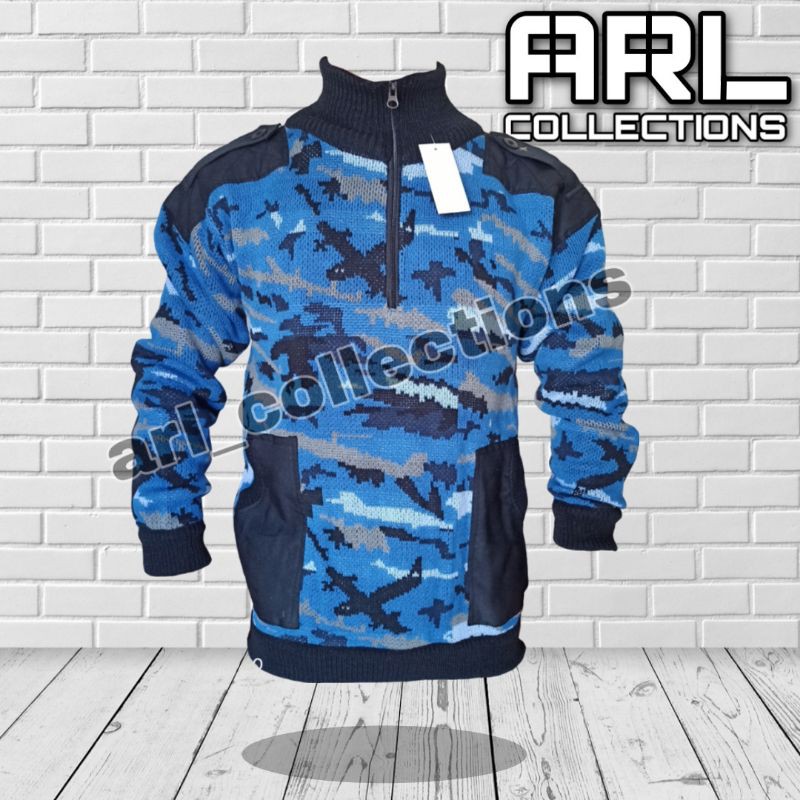 SWEATER RAJUT ARMY LORENG AU (ANGKATAN UDARA)/SWETER ARMY PRIA DAN WANITA