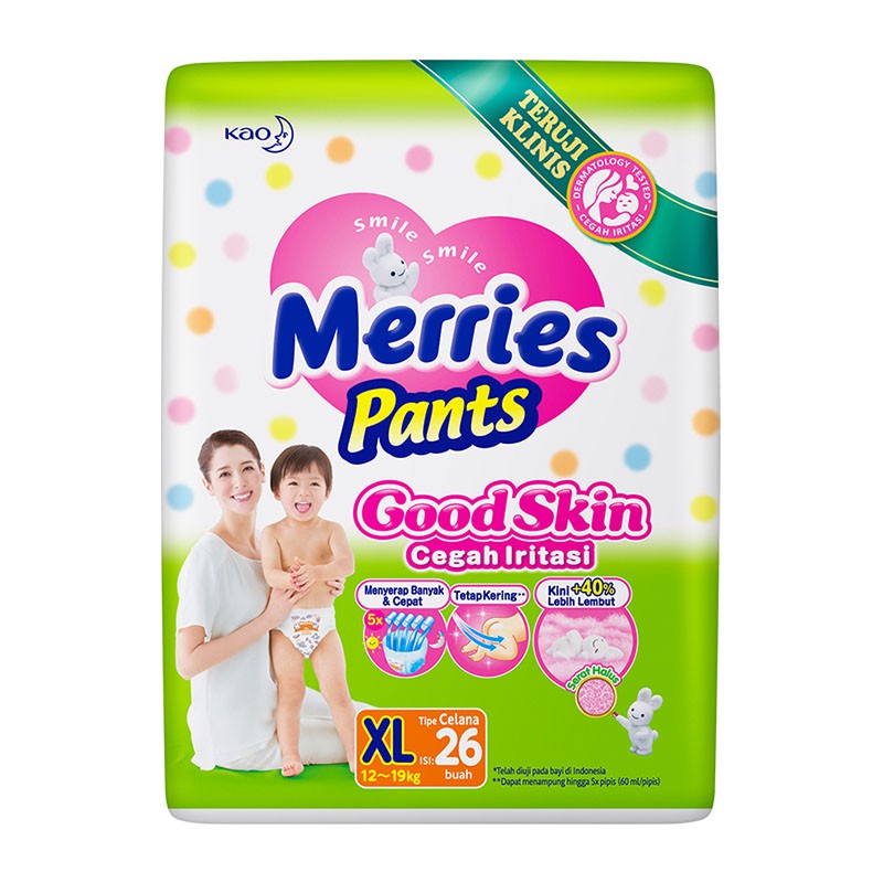Merries Pants Good Skin XL26 Diapers
