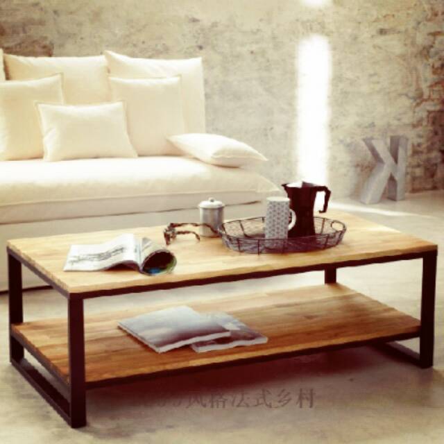 Meja lesehan coffee table minimalis industrial meja makan 