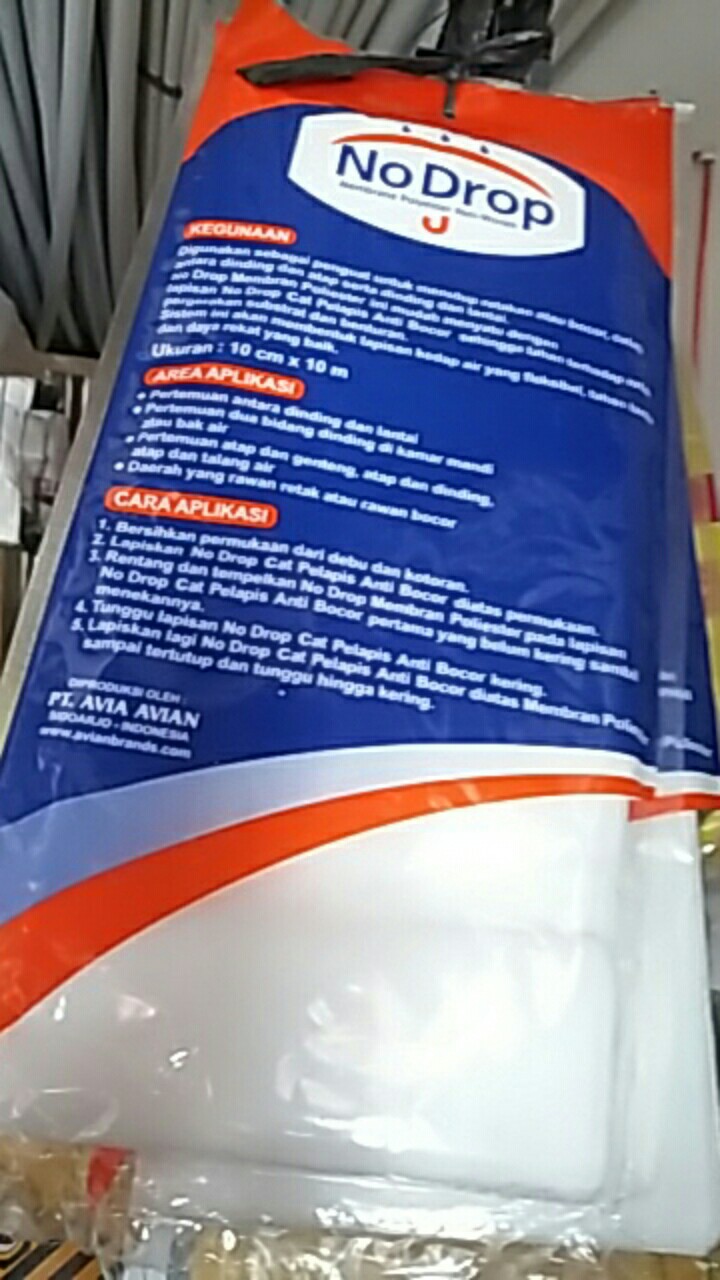 Terbaik No Drop Membrane Serat Polyester Aquaproff 10cm X 10m