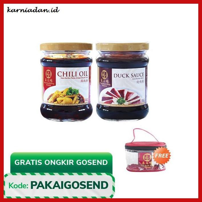 

gnidderdsaus- the duck king sauce paket dua - chili oil + duck sauce -asliiiiii.